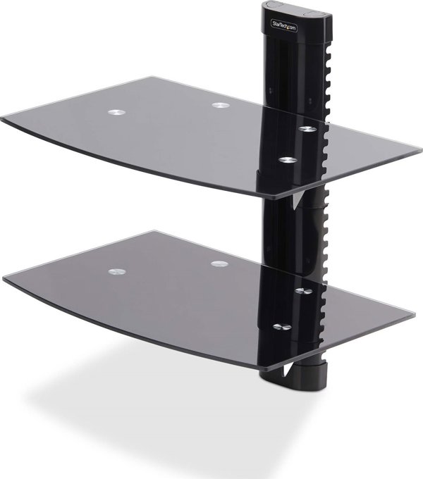 StarTech 2B-WALL-MOUNT-SHELF ράφι για συσκευές ήχου και βίντεο Μαύρο Γυαλί