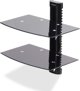 StarTech 2B-WALL-MOUNT-SHELF ράφι για συσκευές ήχου και βίντεο Μαύρο Γυαλί