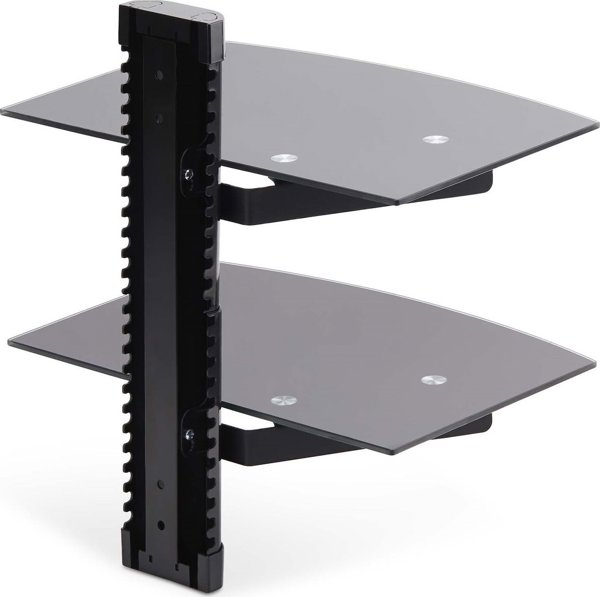 StarTech 2B-WALL-MOUNT-SHELF ράφι για συσκευές ήχου και βίντεο Μαύρο Γυαλί