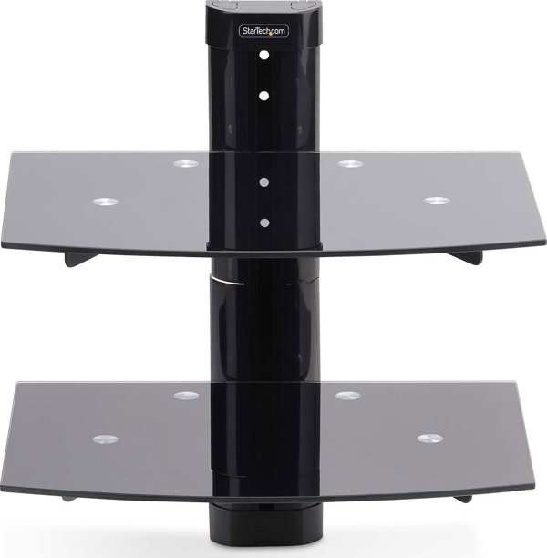 StarTech 2B-WALL-MOUNT-SHELF ράφι για συσκευές ήχου και βίντεο Μαύρο Γυαλί
