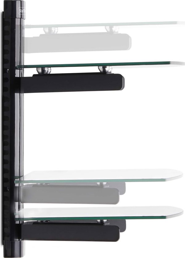 StarTech 2B-WALL-MOUNT-SHELF ράφι για συσκευές ήχου και βίντεο Μαύρο Γυαλί