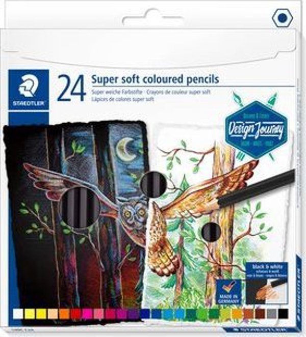 Staedtler Μολύβια Χρωματιστά 149C C24, Μαλακά Χρώματα, 24 Τεμάχια