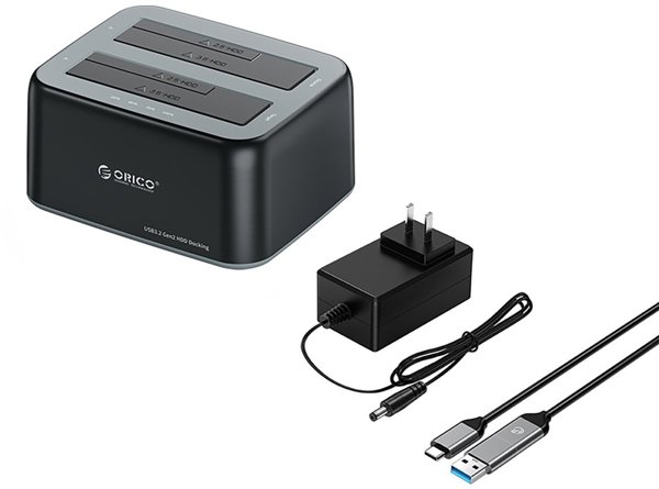 Σταθμός σύνδεσης 6829C3 για 2 δίσκους 2.5''/3.5'' SATA HDD/SSD - Μαύρος