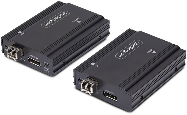 STARTECH.COM DisplayPort KVM Extender uber Glasfaser 4K60Hz Konsolen-Extender 300m Multimode 4K KVM Verl�ngerung LWL