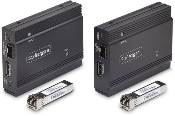 STARTECH.COM DisplayPort KVM Extender uber Glasfaser 4K60Hz Konsolen-Extender 300m Multimode 4K KVM Verl�ngerung LWL
