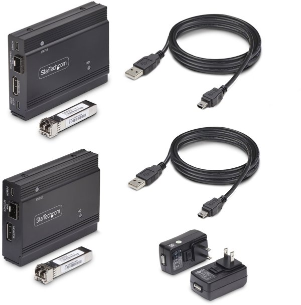 STARTECH.COM DisplayPort KVM Extender uber Glasfaser 4K60Hz Konsolen-Extender 300m Multimode 4K KVM Verl�ngerung LWL