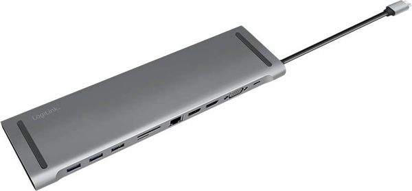 LogiLink UA0373 USB-C Docking Station 11-σε-1, 100W Power Delivery, Υποστήριξη 4K Οθόνης & Gigabit Ethernet
