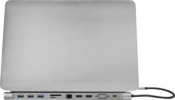 LogiLink UA0373 USB-C Docking Station 11-σε-1, 100W Power Delivery, Υποστήριξη 4K Οθόνης & Gigabit Ethernet