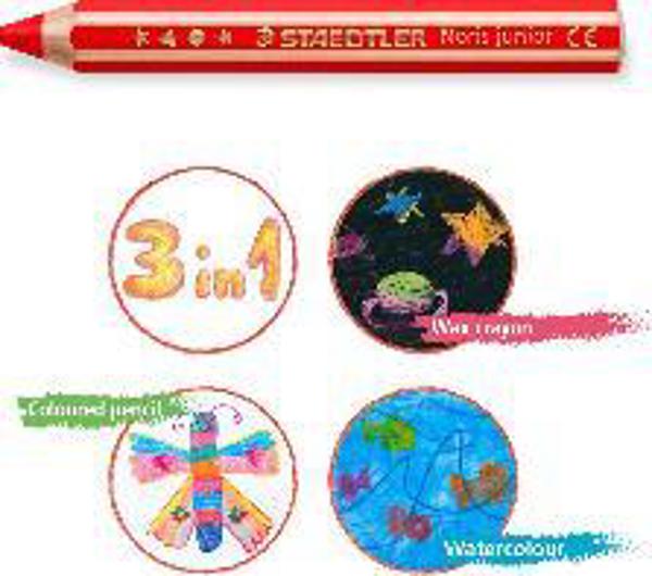 Staedtler Noris Junior Κηρομπογιές 3 σε 1, 12 Τεμάχια, Πολύχρωμα