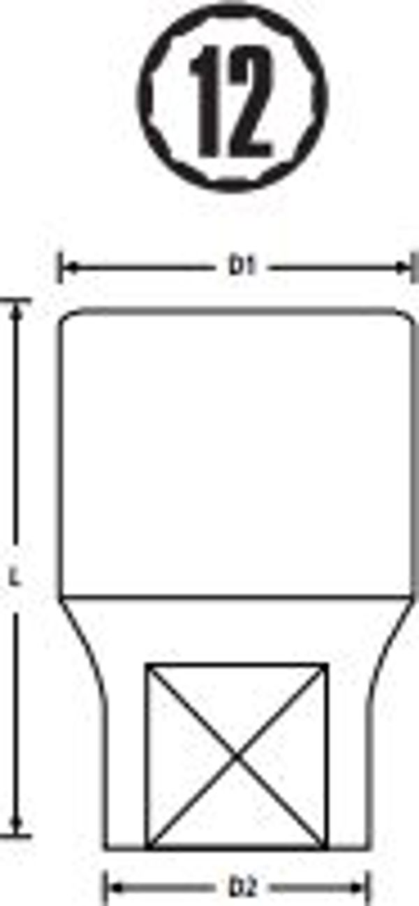 Stanley 12-γωνη πρίζα 3/8" 19mm (STMT72908-8B)