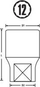 Stanley 12-γωνη πρίζα 3/8" 19mm (STMT72908-8B)