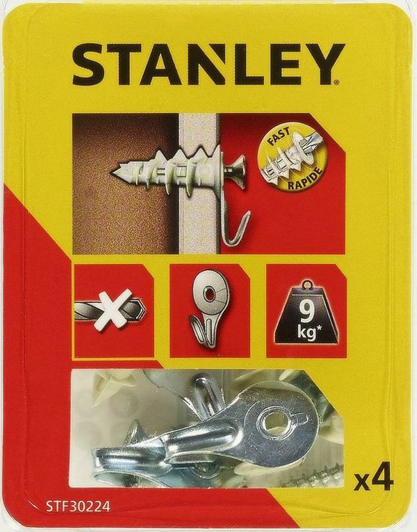 Stanley Νάιλον αυτοδιατρητικοί ούπα Fatmax με βίδες και γάντζους 25mm 4 τεμ. (STF30224-XJ)