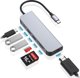 Conceptronic DONN02G USB-C Multiport Hub 6-σε-1, με HDMI, USB 3.0, Power Delivery και Αναγνώστη Καρτών SD/MicroSD