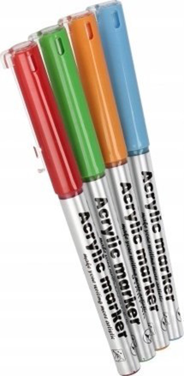 Starpak Ακρυλικά Μαρκαδοράκια Πινέλο 4 Χρώματα B/C 12/144