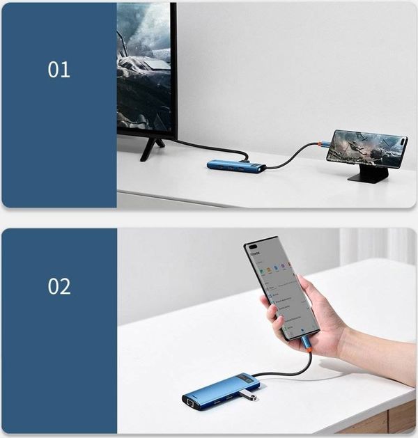 Stacja/replikator Baseus 8w1 USB-C (WKWG000103)