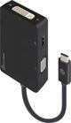 Alogic Adapter 3 σε 1 USB-C σε HDMI, DVI και VGA - Hub Μετατροπέας για Laptop και MacBook (UCVGDVHD-ADP)