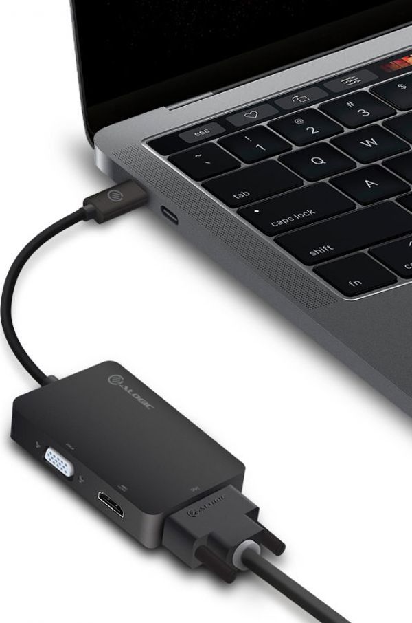 Alogic Adapter 3 σε 1 USB-C σε HDMI, DVI και VGA - Hub Μετατροπέας για Laptop και MacBook (UCVGDVHD-ADP)