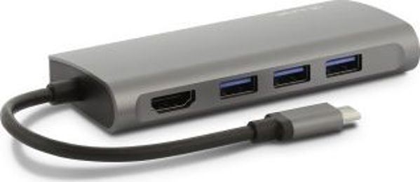 LMP USB-C Mini Dock 8-σε-1 με HDMI, USB 3.0, Gigabit Ethernet & SD Card Reader - Space Gray (LMP-USBC-MDOCK-SG)