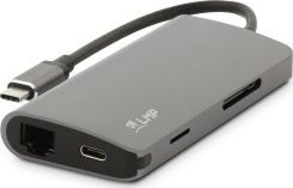 LMP USB-C Mini Dock 8-σε-1 με HDMI, USB 3.0, Gigabit Ethernet & SD Card Reader - Space Gray (LMP-USBC-MDOCK-SG)