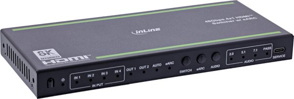 StarTech HDMI Switch 4 Θυρών, HDMI 2.1, 8K@60Hz, 4K@120Hz, eARC, SPDIF, με Τηλεχειριστήριο IR