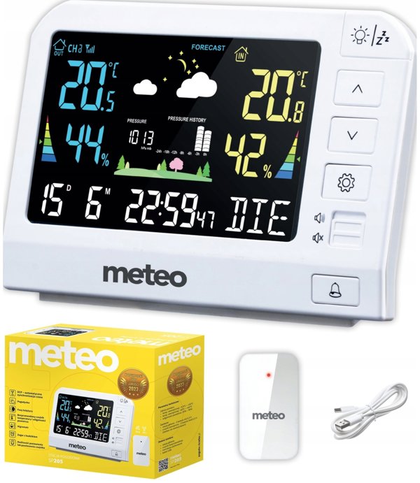 Μετεωρολογικός Σταθμός METEO SP205 με Υγρόμετρο και Εξωτερικό Αισθητήρα DCF