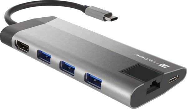 Natec Fowler Plus USB-C Hub 8-in-1, Σταθμός Σύνδεσης με 3x USB 3.0, HDMI 4K και Card Reader (NMP-1690)