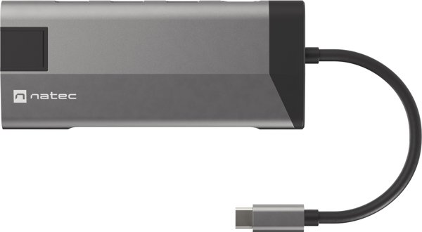 Natec Fowler Plus USB-C Hub 8-in-1, Σταθμός Σύνδεσης με 3x USB 3.0, HDMI 4K και Card Reader (NMP-1690)