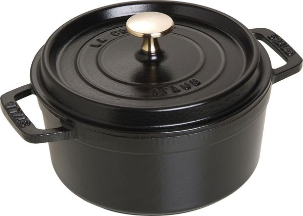 Staub La Cocotte Στρογγυλή Μαντεμένια Γάστρα 18cm 1.7L Μαύρη