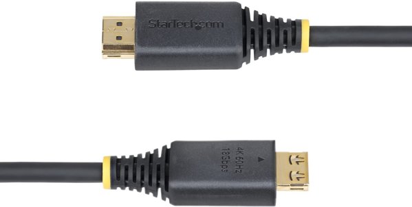 STARTECH.COM 2m High Speed HDMI Kabel mit Griffsteckern 4K 60Hz und 1440p 144Hz 18Gbps UHD HDMI Arc-eArc Kabel mit TPE-Mantel