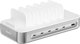 Stacja ladujaca 4smarts Team 100W 5xUSB-C z zestawem 6 kabli srebrny