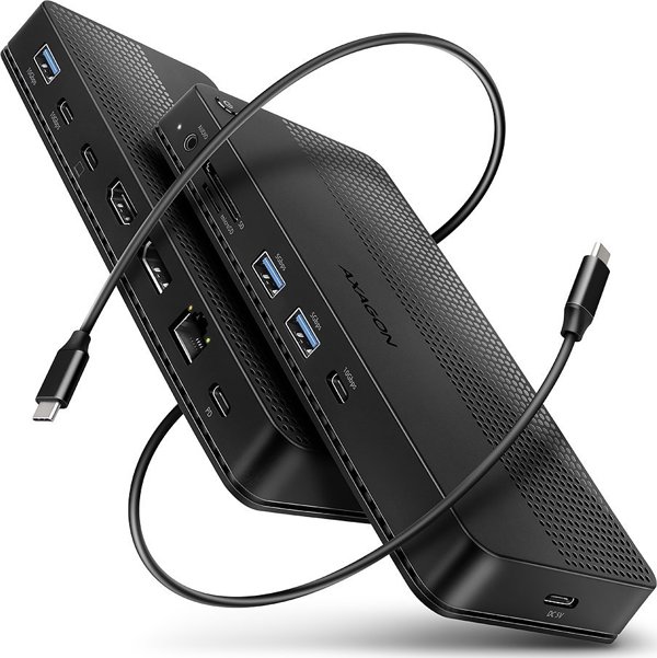 Axagon HMC-U4 USB4 Docking Station, 40Gb/s, 3x USB-A, 2x USB-C, HDMI & DP 8K/30Hz, RJ-45, SD/microSD, Audio, PD 100W, Με Καλώδιο