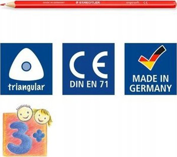 Staedtler Ergosoft Χρωματιστά Μολύβια, Σετ 36 Τεμάχια, Τριγωνικά, Εργονομικός Σχεδιασμός