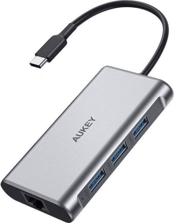 Σταθμός/αναπαραγωγέας Aukey USB-C 8 σε 1 (CB-C91)