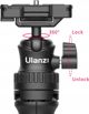 Ulanzi MT-34 Τρίποδο 3 σε 1 με Τηλεσκοπική Ρύθμιση Ύψους, 3D Κεφαλή και Βάση για Smartphone