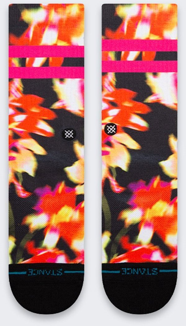 Stance Skarpety Stance Flowerful Crew 1 para BLACK