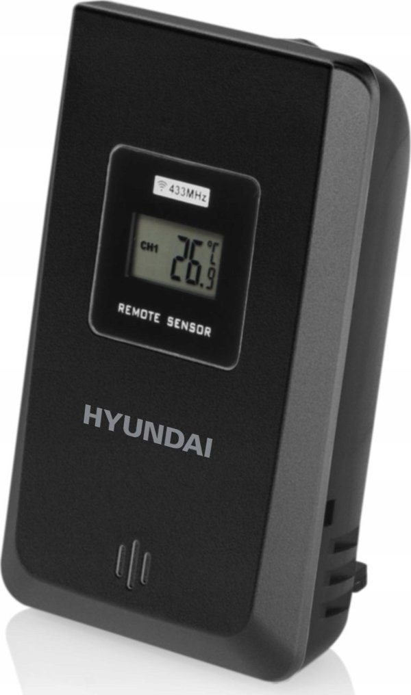 Hyundai Αισθητήρας Εξωτερικός για Μετεωρολογικό Σταθμό WS 1070, 433 MHz, Μαύρος