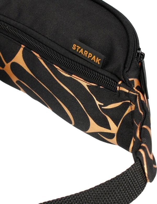 Starpak Τσαντάκι Μέσης Gold, Ρυθμιζόμενο με Φερμουάρ και Θήκη για Smartphone, Μαύρο