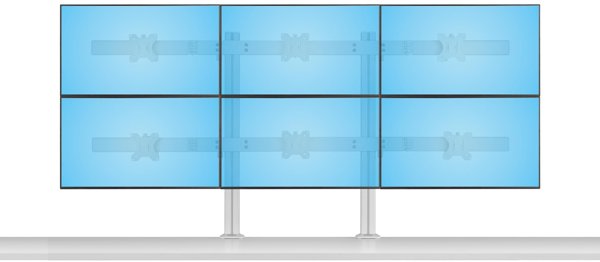 StarTech na 6 monitorów 17'' - 32'' Desk Mount w/ Crossbar (6-MONITOR-ARM-A)