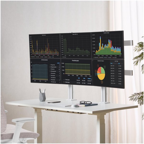 StarTech na 6 monitorów 17'' - 32'' Desk Mount w/ Crossbar (6-MONITOR-ARM-A)