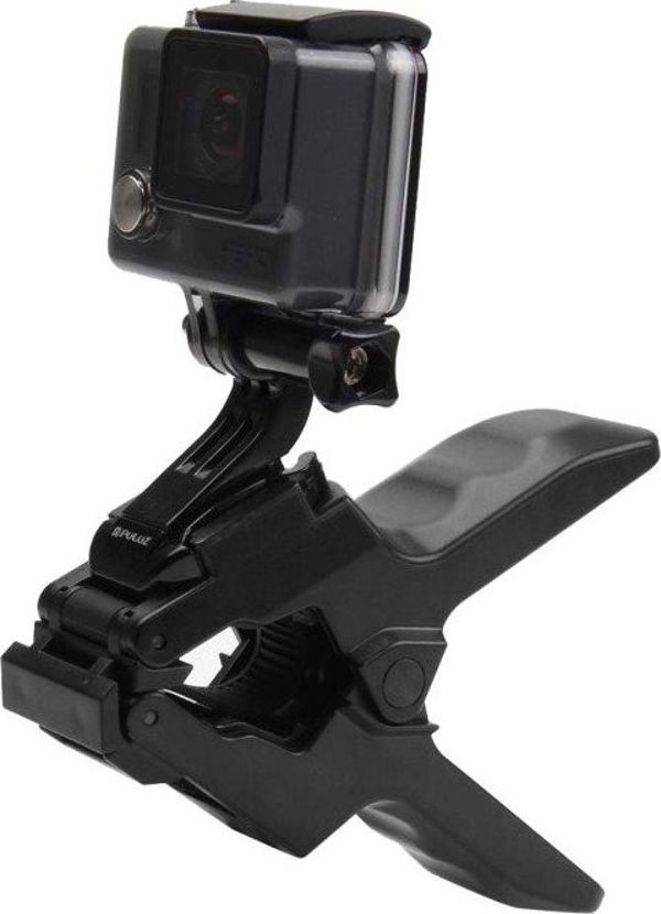 Puluz Βάση Στήριξης με Κλιπ για GoPro & Action Cameras, Έως 6cm Πάχος, Μαύρο