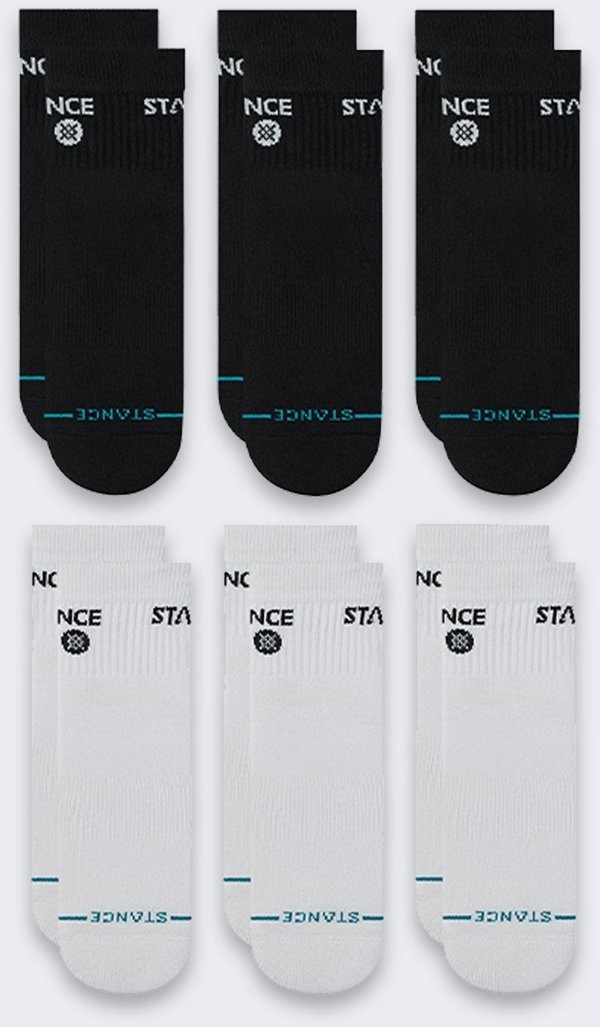 Stance Skarpety Stance Origin Quarter 6 par WHITEBLACK