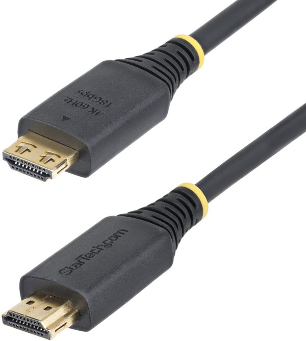 STARTECH.COM 30cm High Speed HDMI Kabel mit Griffsteckern 4K 60Hz und 1440p 144Hz 18Gbps UHD HDMI Arc-eArc Kabel mit TPE-Mantel