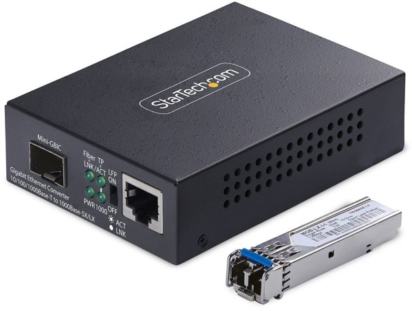 StarTech MCM1110SMLC40 konwerter sieciowy 2000 Mbit/s 1310 nm Pojedynczy Czarny