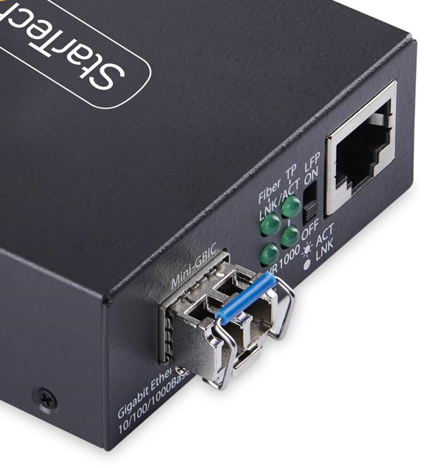 StarTech MCM1110SMLC40 konwerter sieciowy 2000 Mbit/s 1310 nm Pojedynczy Czarny