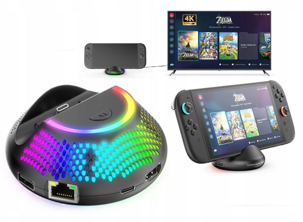 Βάση Σύνδεσης RGB HDMI 4K για Nintendo Switch 2 / Θύρα Dock TV + Φορτιστής / JYS-NS2289
