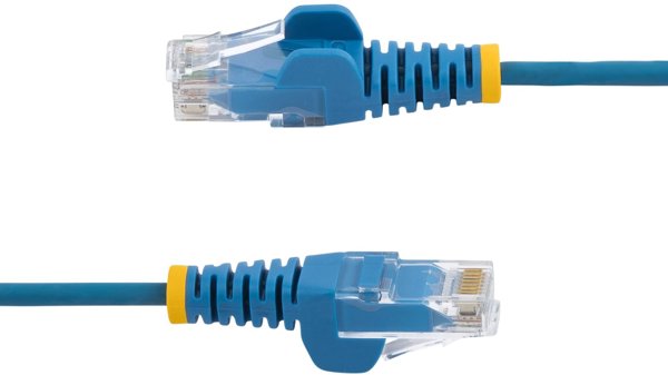 STARTECH.COM 25cm Blaues Slim CAT6-Netzwerkkabel 100W PoE Snagless RJ45 LSZH 28AWG Reines Kupfer Patchkabel-Ethernet Kabel