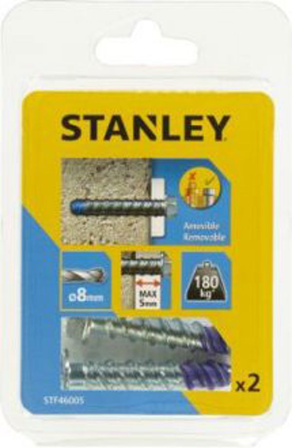 Stanley Βίδα για σκυρόδεμα με μπλε άκρη 8 x 50mm, 2 τεμ. (STF46005-XJ)