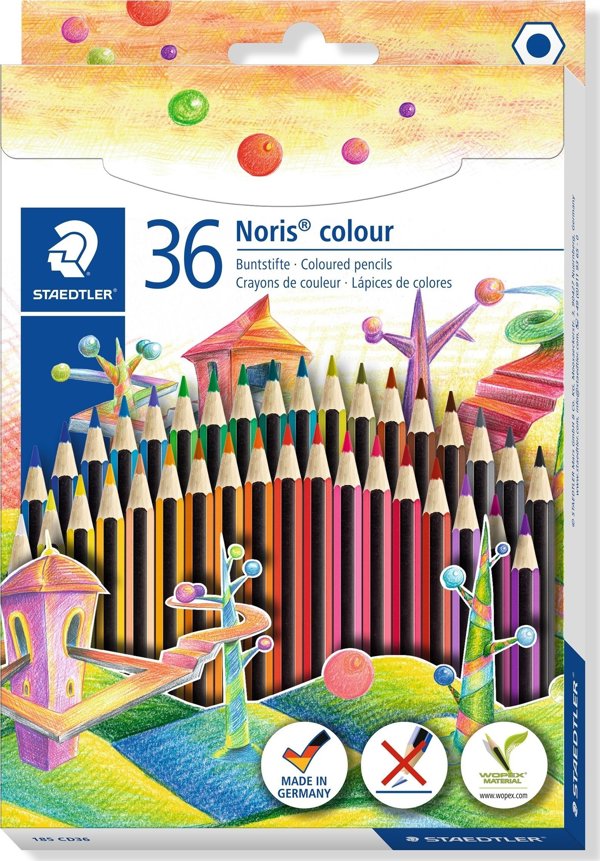 Staedtler Noris Colour 185 Ξυλομπογιές 36 Τεμάχια Πολύχρωμες