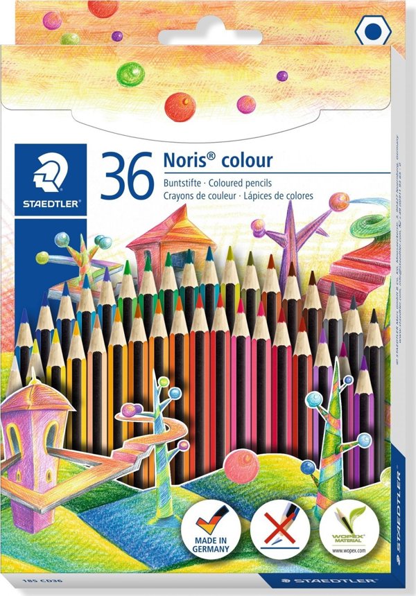 Staedtler Noris Colour 185 Ξυλομπογιές 36 Τεμάχια Πολύχρωμες