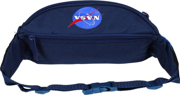 Starpak NASA Σακίδιο Μέσης, Τσαντάκι Στήθους με Φερμουάρ και Ρυθμιζόμενο Λουράκι, Μαύρο